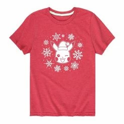 Licensed Character Boys 8-20 Pokemon Pikachu Snowflakes Tee Orange -Licensed Character Shop unnamed file 9608
