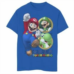 Licensed Character Boys 8-20 Super Mario Luigi Yoshi & Mario Portraits Graphic Tee Royal -Licensed Character Shop unnamed file 9627