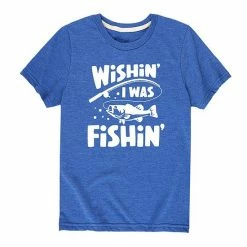 Licensed Character Boys 8-20 "Wishin' I Was Fishin'" Graphic Tee