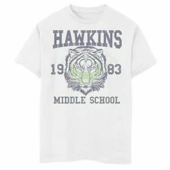 Licensed Character Boys 8-20 Netflix Stranger Things Hawkins Middle School 1983 Tiger Graphic Tee