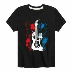 Licensed Character Boys 8-20 Guitar Silhouettes Graphic Tee Black -Licensed Character Shop unnamed file 9690