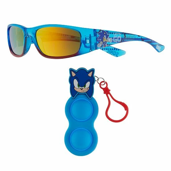 Licensed Character Sonic The Hedgehog Sunglasses & Pop Keychain Set 3 Licensed Character Sonic The Hedgehog Sunglasses & Pop Keychain Set