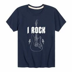 Licensed Character Boys 8-20 I Rock Guitar Graphic Tee Blue