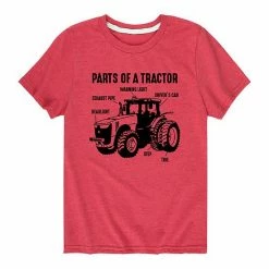Licensed Character Boys 8-20 Parts Of A Tractor Graphic Tee