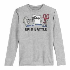 Licensed Character Boys 8-20 Rock, Paper, Scissors Epic Battle Zombies Ninjas Pirates Long Sleeve Tee