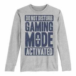 Licensed Character Boys 8-20 "Do Not Disturb Gaming Mode Activated" Big Poster Long Sleeve Tee