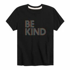 Licensed Character Boys 8-20 Be Kind Rainbow Lines Graphic Tee