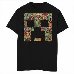 Licensed Character Boys 8-20 Minecraft Creeper Big Head Graphic Tee
