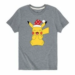 Licensed Character Boys 8-20 Nintendo Pokémon Christmas Pikachu Happy Tee Grey -Licensed Character Shop unnamed file 9790