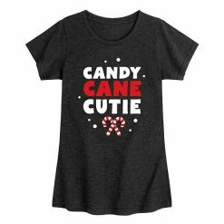 Licensed Character Girls 7-16 Candy Cane Cutie Christmas Tee