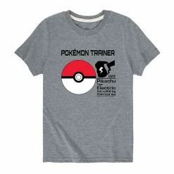 Licensed Character Boys 8-20 Pokemon Pokeball Trainer Graphic Tee