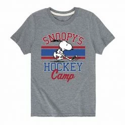 Licensed Character Boys 8-20 Peanuts Snoopy's Hockey Camp Graphic Tee