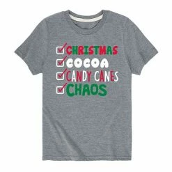 Licensed Character Boys 8-20 Christmas Checklist Graphic Tee