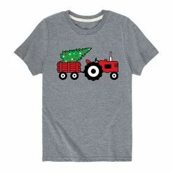 Licensed Character Boys 8-20 Tractor And Christmas Tree Tee