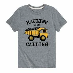 Licensed Character Boys 8-20 Construction Truck Hauling Graphic Tee