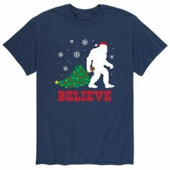 Licensed Character Men's Sasquatch Believe Christmas Tee Black -Licensed Character Shop unnamed file 983