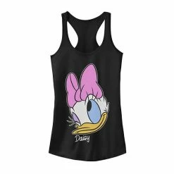 Licensed Character Juniors' Disney Daisy Duck Winking Face Portrait Tank Black -Licensed Character Shop unnamed file 9847