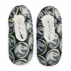 Licensed Character Boys 4-20 Universal's Jurassic World 2 Fuzzy Babba Slipper Socks