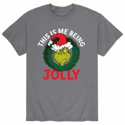 Licensed Character Men's Dr. Seuss The Grinch "This Is Me Being Jolly" Tee Blue -Licensed Character Shop unnamed file 995