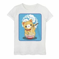 Licensed Character Girls 7-16 Maruchan Neko Kitty Graphic Tee