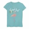 Licensed Character Girls 7-16 Be A Stand Out Tropical Flamingo Graphic Tee -Licensed Character Shop unnamed file 9963