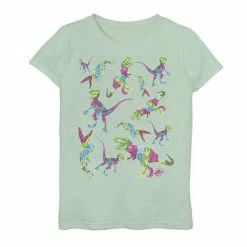 Licensed Character Girls 7-16 Jurassic World Two Dinosaur Color Pop Toss Graphic Tee