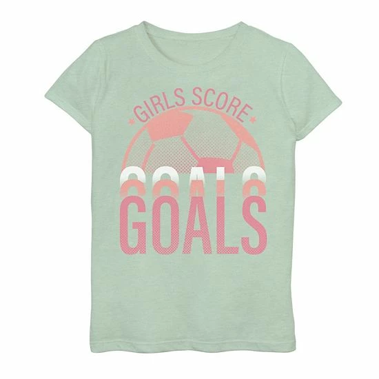 Licensed Character Girls 7-16 Girls Score Goals Pink Soccer Graphic Tee 3 Licensed Character Girls 7-16 Girls Score Goals Pink Soccer Graphic Tee