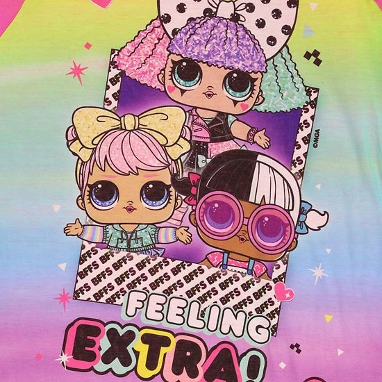 Licensed Character Girls 4-12 L.O.L Surprise! Feeling Extra Nightgown And Slipper Set 5 Licensed Character Girls 4-12 L.O.L Surprise! Feeling Extra Nightgown And Slipper Set - Image 3