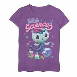 Licensed Character Girls 7-16 Gabby's Dollhouse Mercat Spa Science Graphic Tee