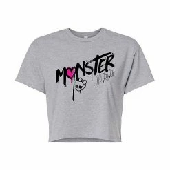 Licensed Character Juniors' Monster High Logo Cropped Graphic Tee White -Licensed Character Shop unnamed file 9999